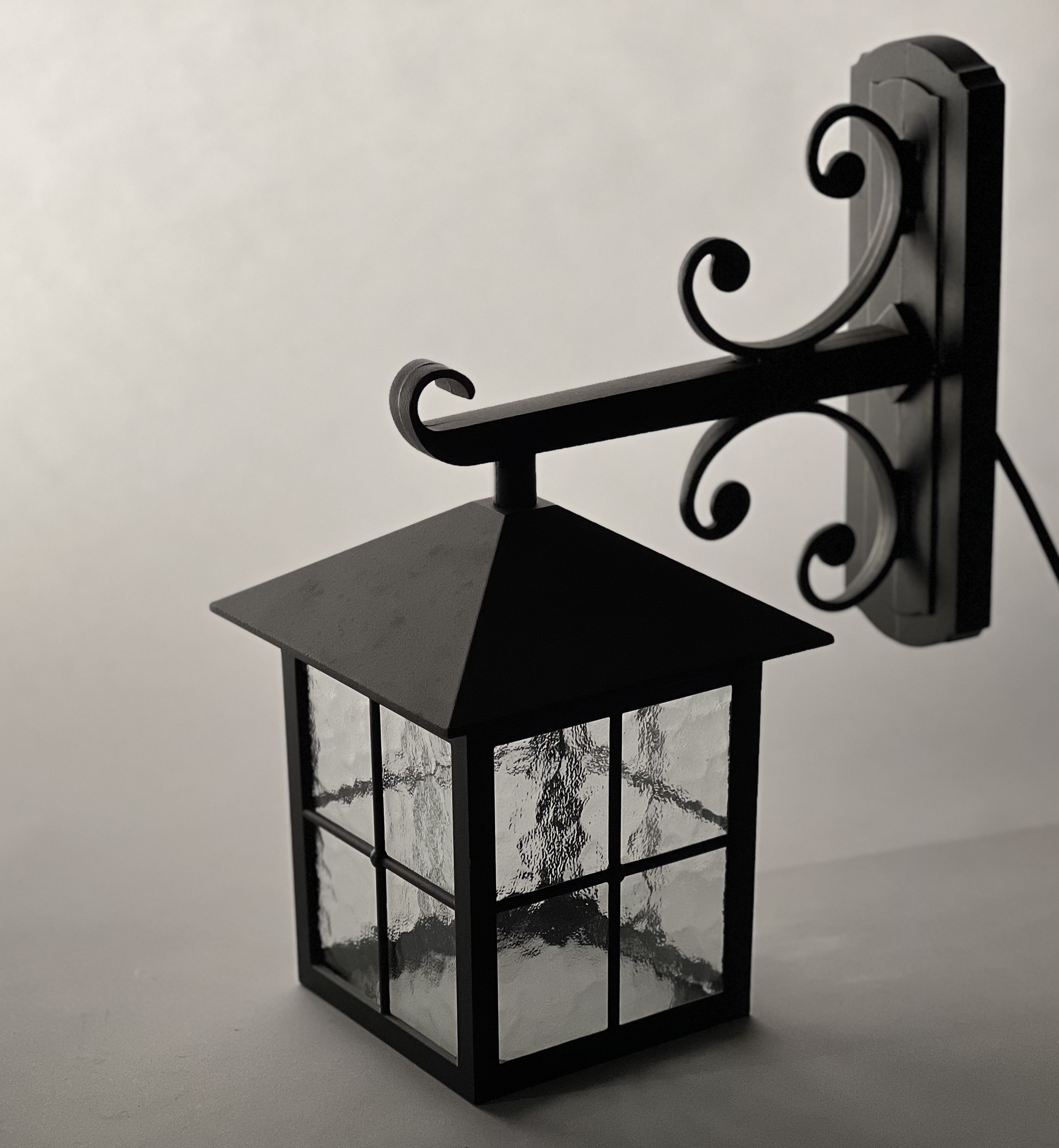 Wall Mounted Exterior Black Lantern — asset 0016-0001